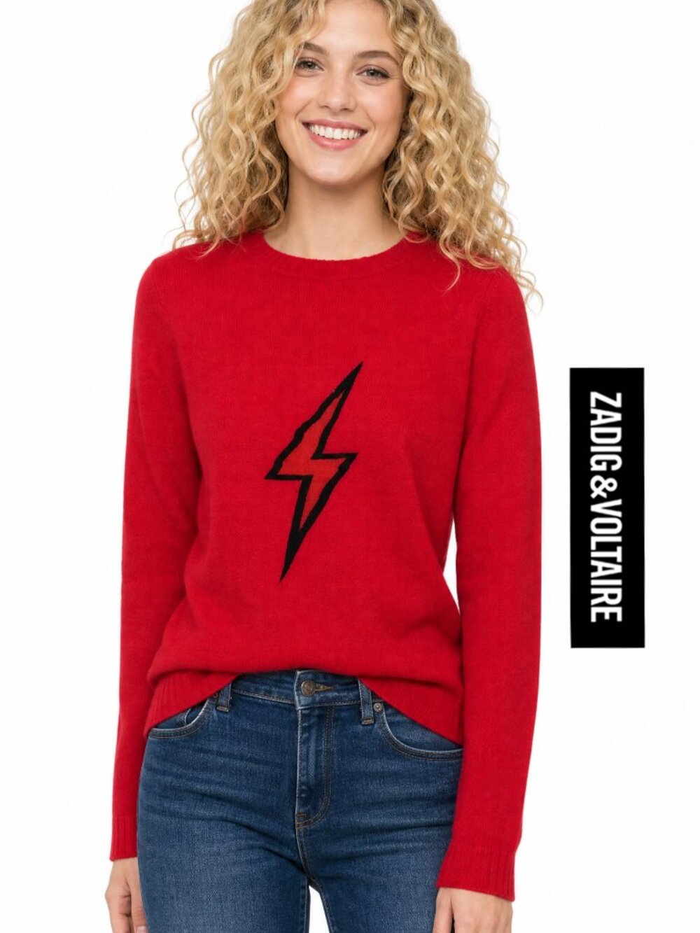 Zadig & Voltaire Miss Flash Intarsia Wool & Cashmere-Blend Sweater